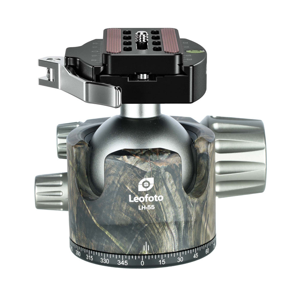 Leofoto LH-55LR 55mm Low Profile Ball Head with LR-70 Quick Release Lever Clamp and QP-70N Plate