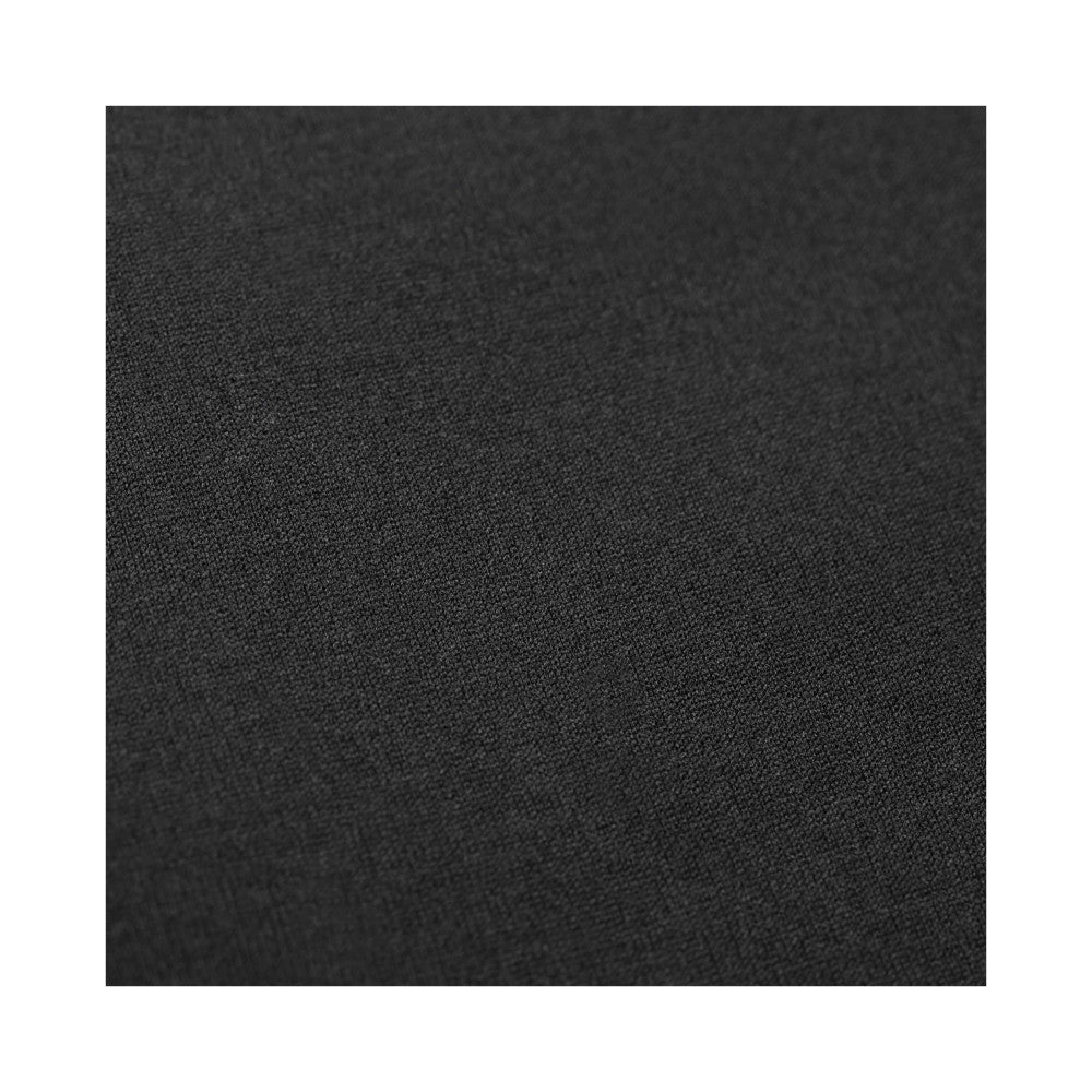 Close-up texture detail of dark gray neoprene leg wrap material for tripod