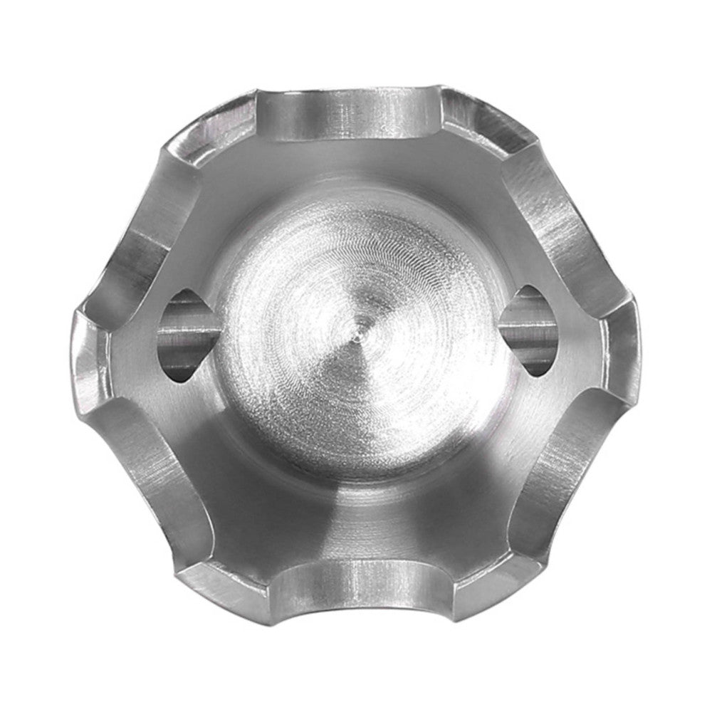 Top-down view of a metallic tripod claw attachment showing the circular socket and four protruding grip claws against a white background.