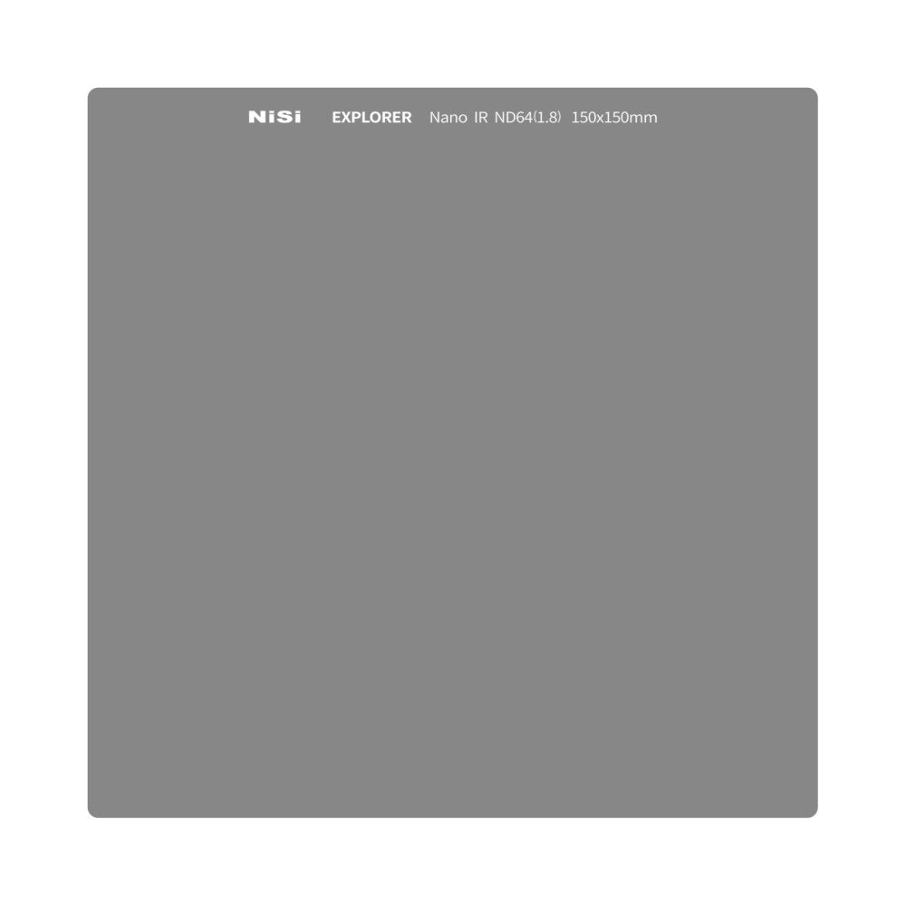 NiSi Explorer Collection 150x150mm Nano IR Neutral Density Filter - ND64 - 6 Stop