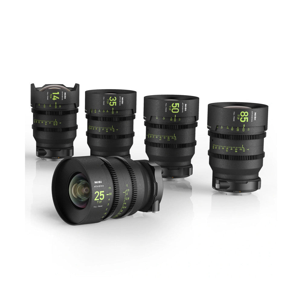 NiSi ATHENA PRIME T2.4/1.9 Full-Frame 5-Lens Cinema Kit (PL Mount)