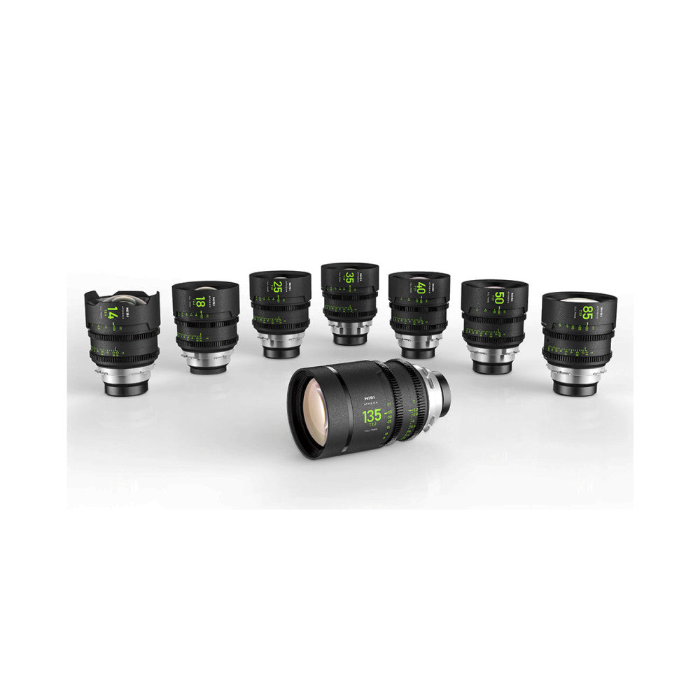 NiSi ATHENA PRIME Full Frame Cinema Lens Master Kit with 8 Lenses (RF Mount)