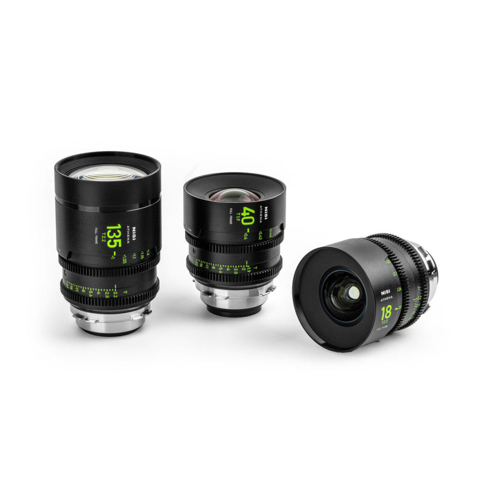 NiSi ATHENA PRIME Full Frame 3-Lens Add-On Kit (18mm T2.2, 40mm T1.9, 135mm T2.2, G Mount)
