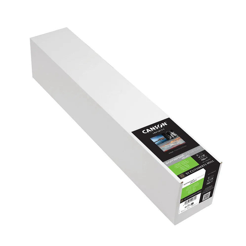 Canson Somerset Enhanced Velvet White 255GSM 432MM x 12M Roll