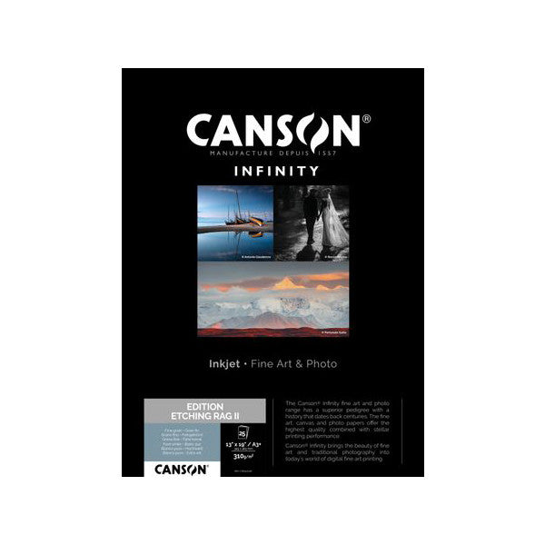Canson Infinity Edition Etching Rag II 310gsm A3 25 Sheets
