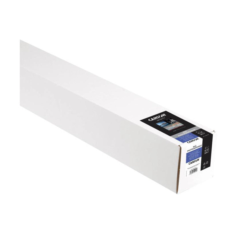 A white paper roll with its black and white branded packaging box shown at an angle against a white background.