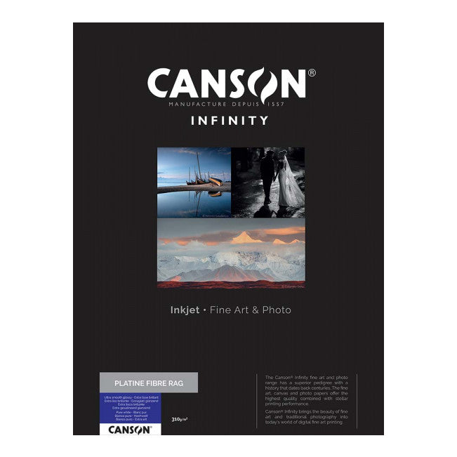 Canson Infinity Platine Fibre Rag 310GSM 5x7 25 Sheets