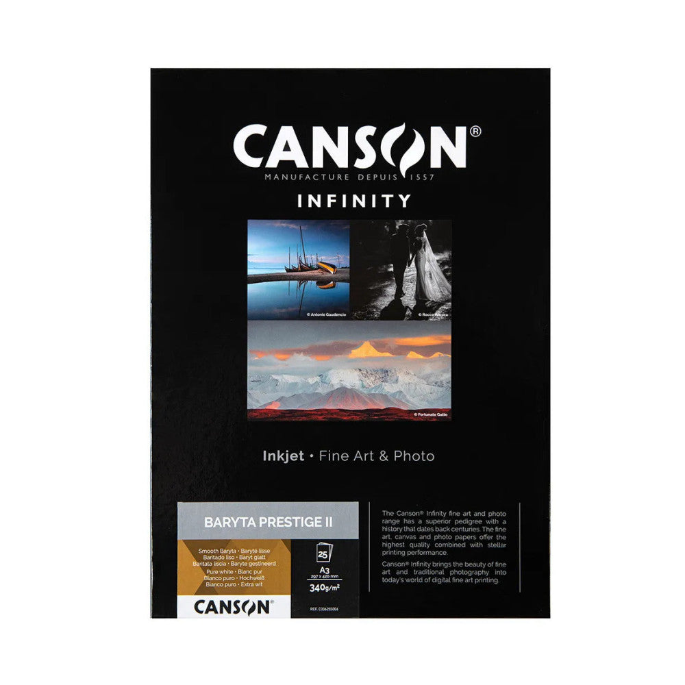 Canson Infinity Baryta Prestige II 340GSM A3 - 25 Sheets