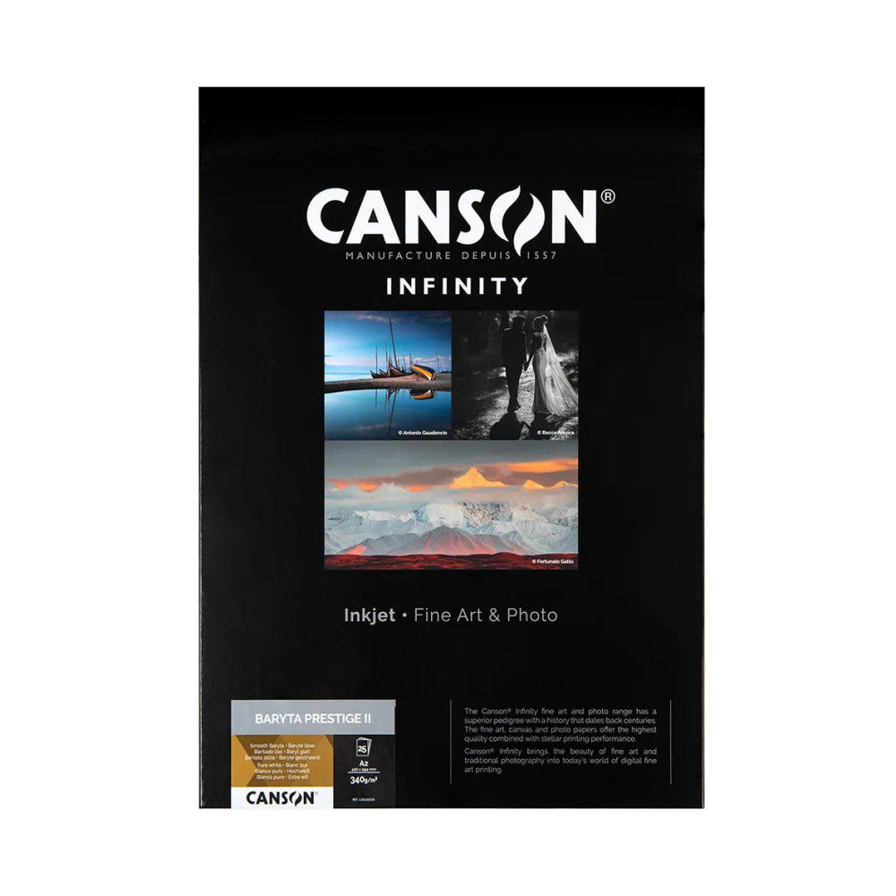 Canson Infinity Baryta Prestige II 340GSM A2 - 25 Sheets