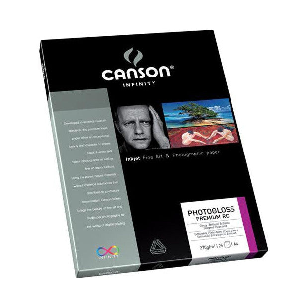 Canson Infinity PhotoGloss Premium RC 270GSM A4 25 Sheets