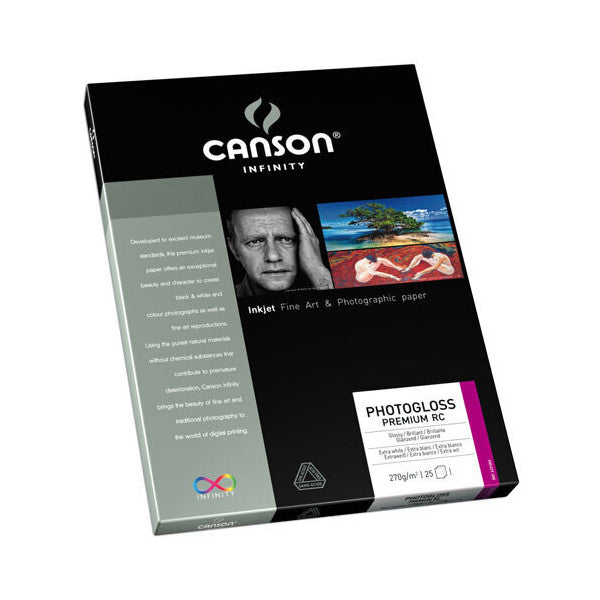 Canson Infinity PhotoGloss Premium RC 270GSM A3 25 Sheets