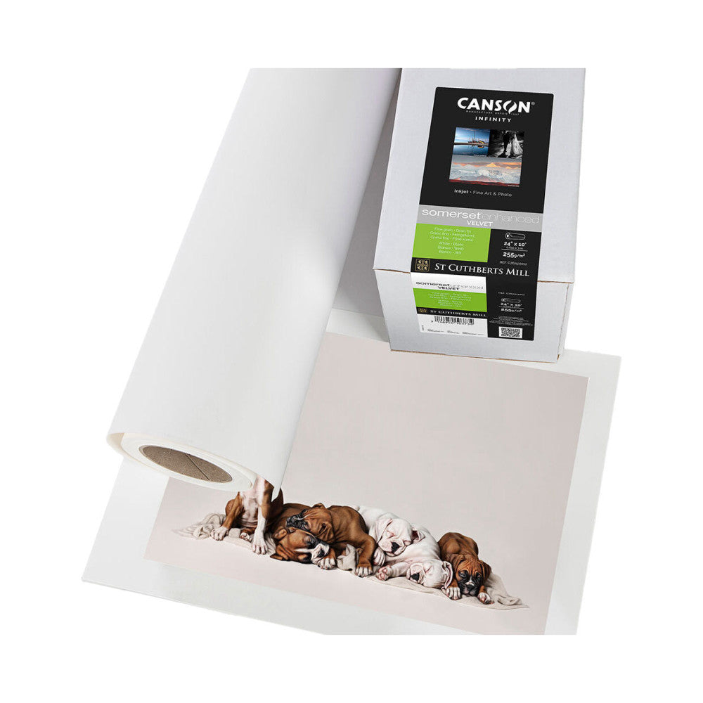 Canson Somerset Enhanced Velvet White 330gsm 1524mm x 12m Roll
