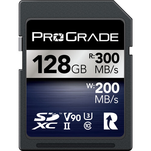 ProGrade 128GB 300Mbs V90 UHSII SDXC Card