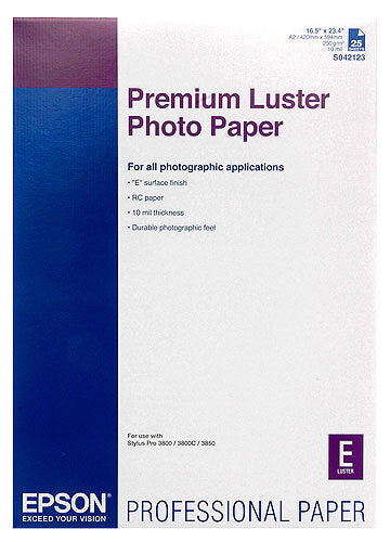 Epson Premium Lustre Photo Paper 260gsm A2 - 25 Sheets