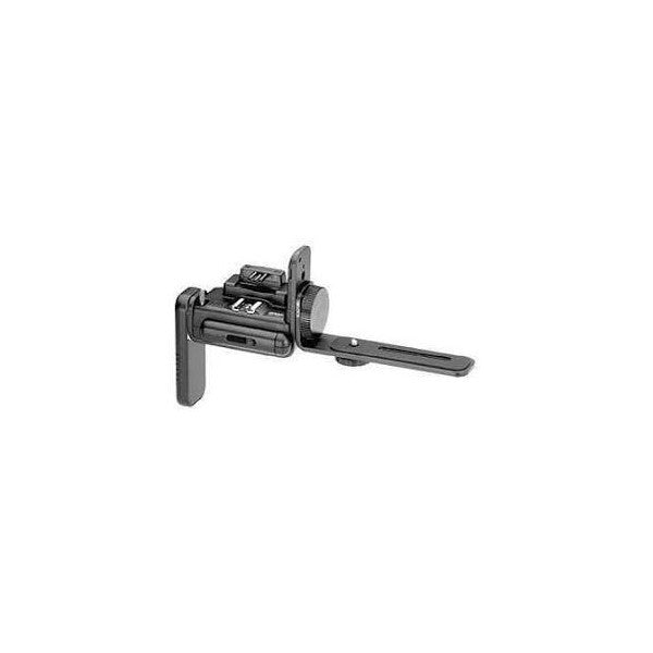 Black Nikon SK-6a power bracket shown from side angle against white background, displaying the mounting mechanism and grip handle.