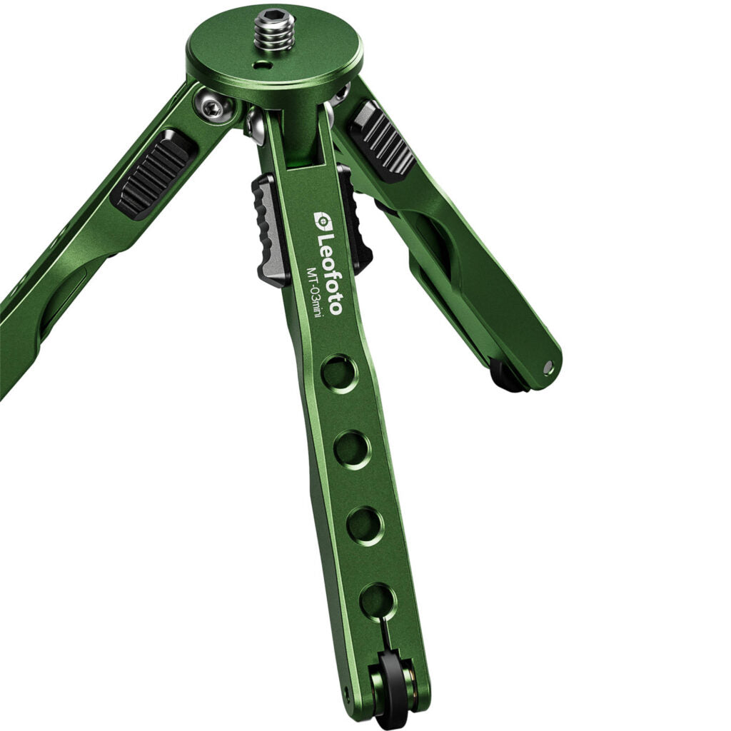 Leofoto MT-03 Mini Table Top 2 Section Tripod with MBH-20 Ball Head - Green