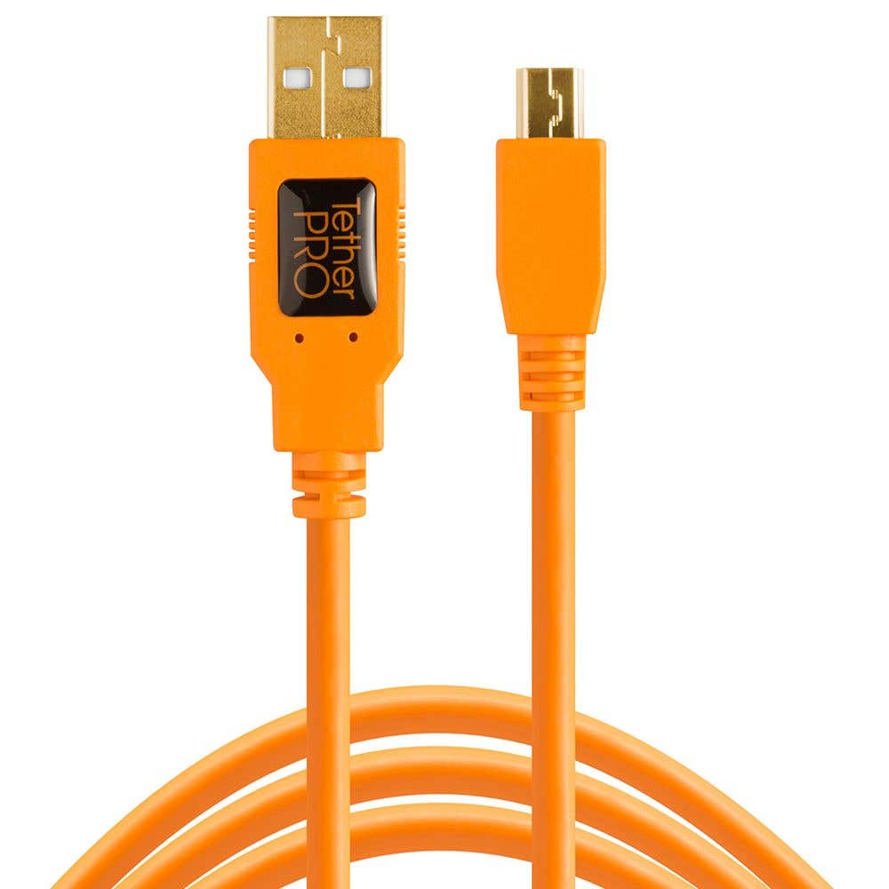 Tetherpro USB 2 Male to Mini-B 5 Pin/4.6M/HI-VIS
