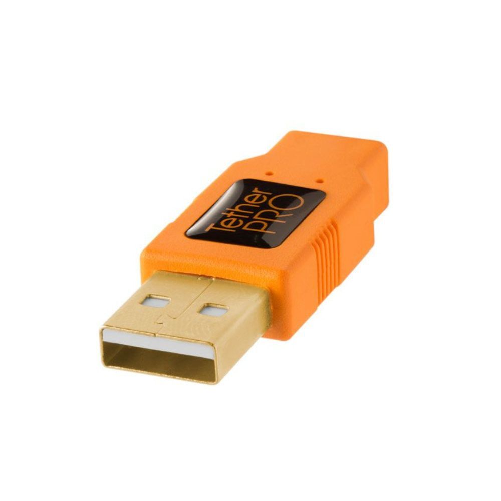 Tether Tools TetherPro USB 2 to Micro-B 5 Pin Cable 4.6m - Hi-Vis Orange