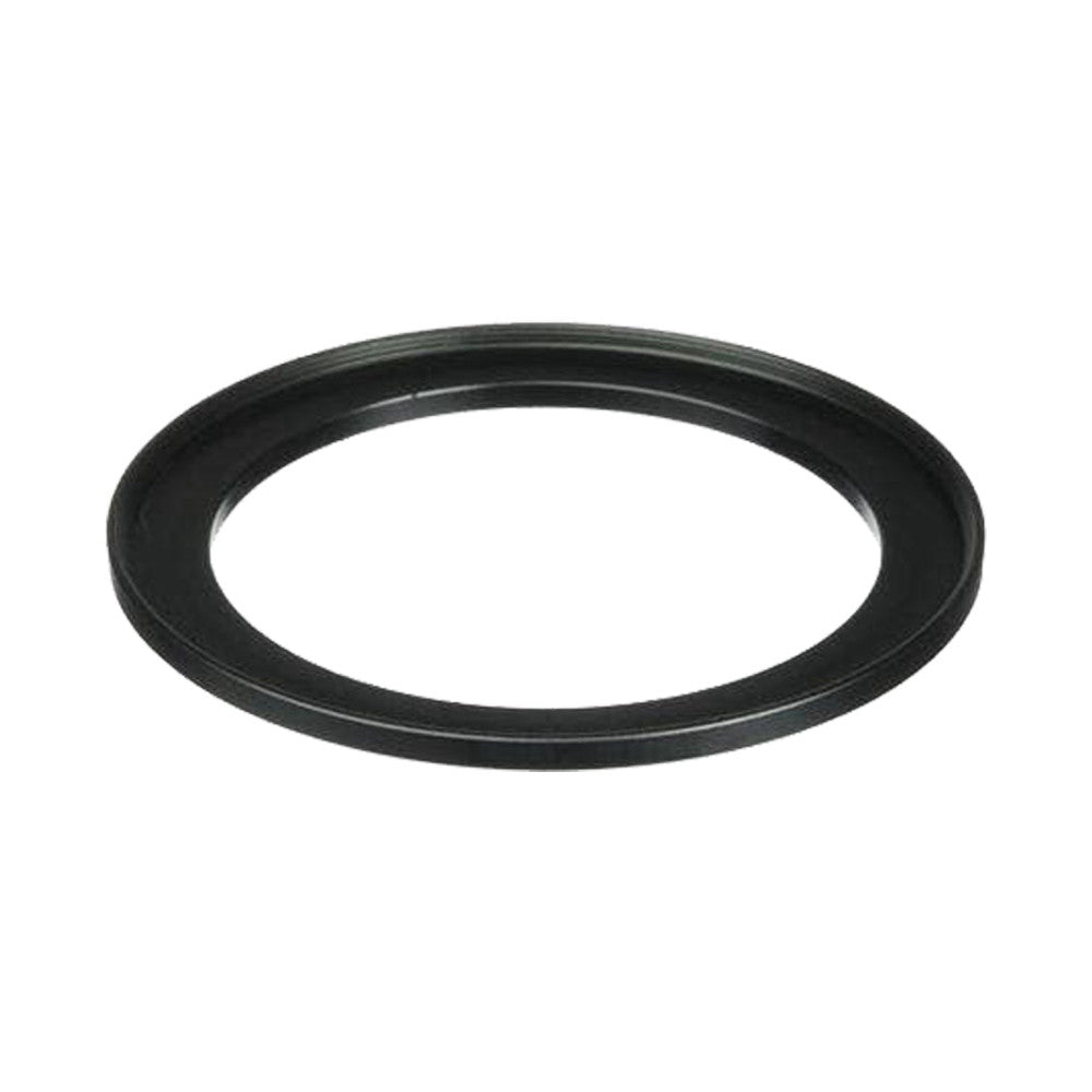 Black step-down ring shown at an angled perspective view against a white background, displaying its circular metal construction with beveled edges.