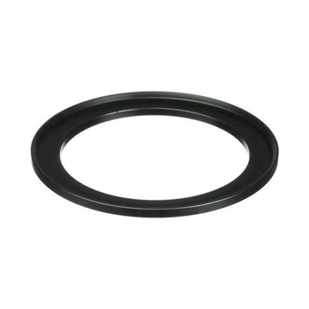 Black oval step ring adapter shown at an angled perspective against a white background
