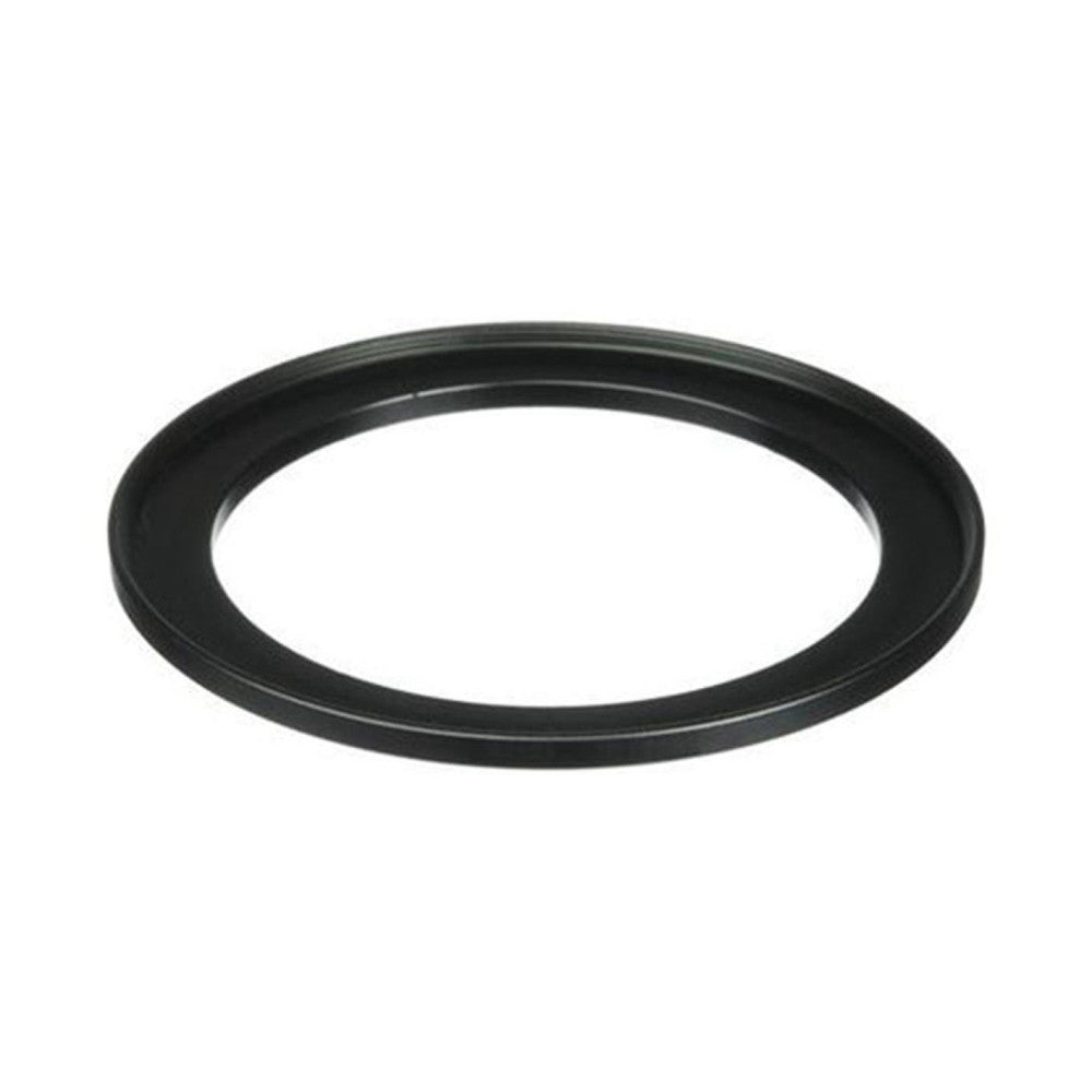 Black metal step ring adapter shown at an angled perspective against a white background.