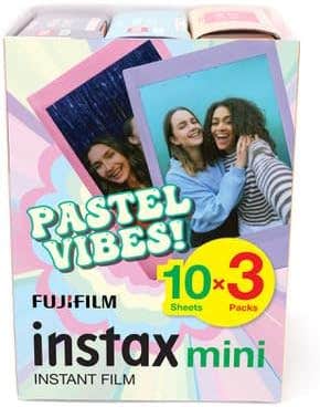 Fuji Instax Mini Instant Film Pastel Vibes Pack - 30 Shots