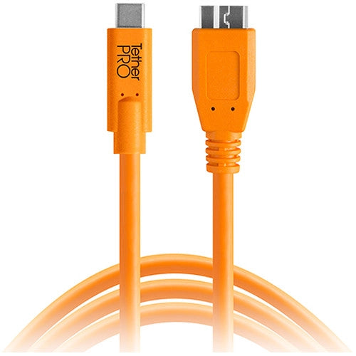 Tether Tools TetherPro USB-C to USB-MicroB Right Angle 4.6m Cable - Orange