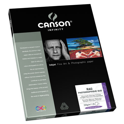 Canson Infinity Rag Photographique Duo 220gsm A2 - 25 Sheets