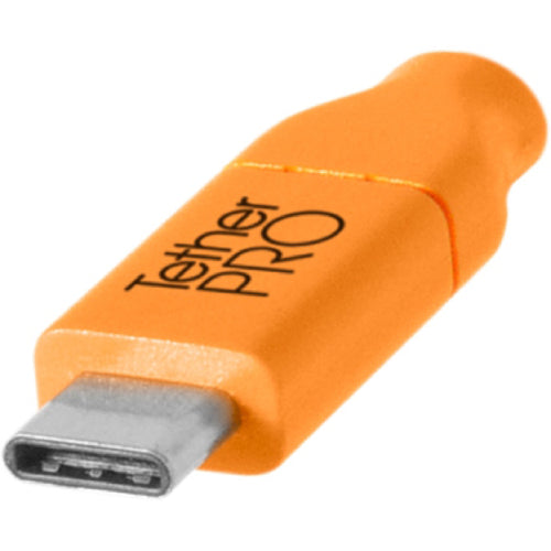 TetherPro 90cm USB-C to USB-C Hi-Vis Orange Cable