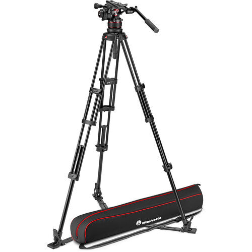 Manfrotto Nitrotech 612 Video Head with Aluminium Twin Leg Tripod GS