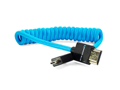 Kondor Blue Coiled Micro HDMI to Full HDMI Cable (30 to 60cm)