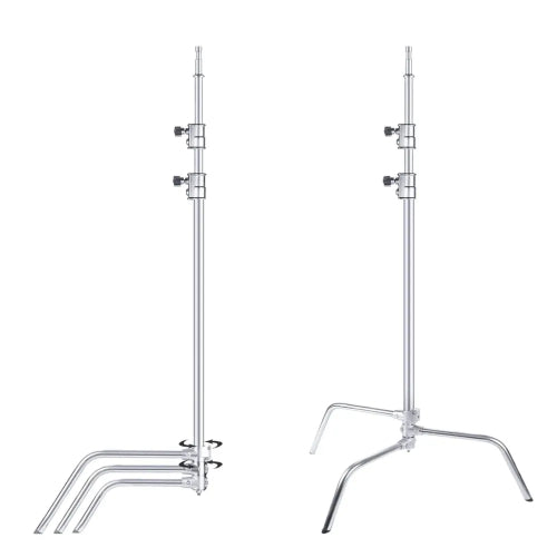 Xlite Turtle Base C Stand Silver with Arm & 2 Grip Heads