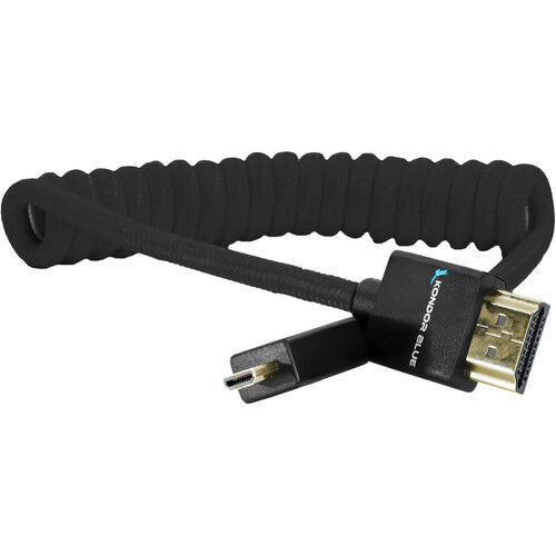 Kondor Blue Coiled Micro HDMI to Full HDMI - 30-60cm - BLACK