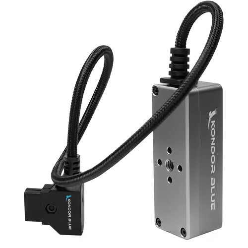 Kondor Blue 12V Metal D-Tap Hub 4 Way Power Tap Splitter - 1/4"-20 Thread