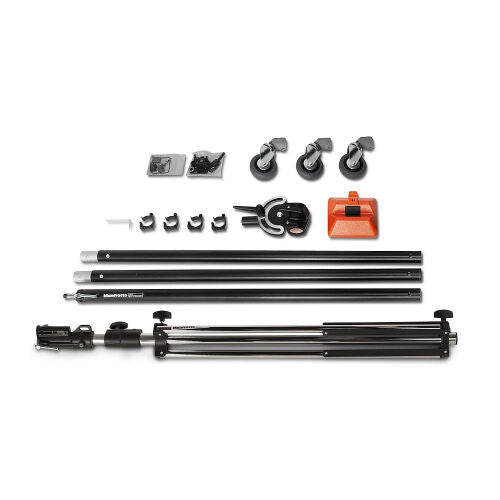 Manfrotto 085B Light Boom 35 Black with Silver Cine Stand and Castors