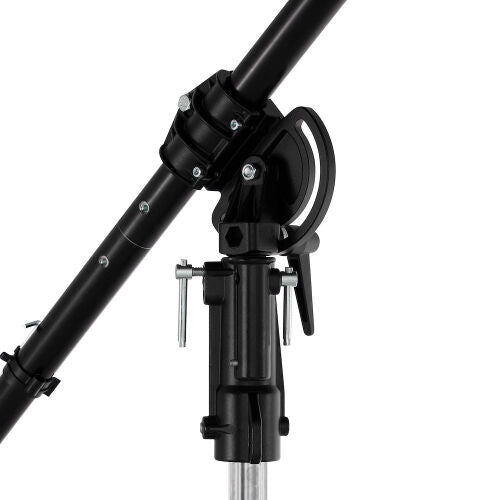 Manfrotto 085B Light Boom 35 Black with Silver Cine Stand and Castors