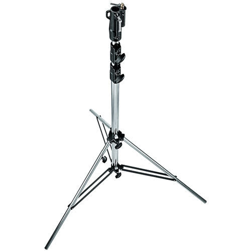 Manfrotto 126CSU Heavy Duty Chrome Plated Steel Stand with Leveling Leg - 3.3m