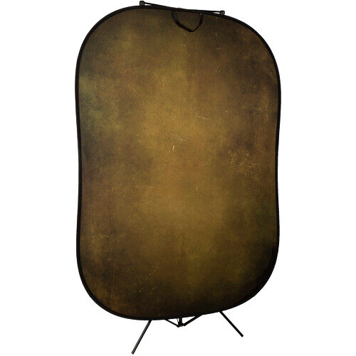 Manfrotto LL LB5705 Vintage Reversible Collapsible Background - 5x7' - Tobacco/Olive