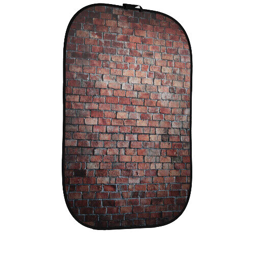 Manfrotto LL LB5706 Collapsible Background - Red Brick/Distressed White Brick, 5 x 7'