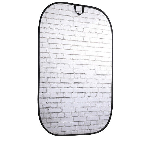 Manfrotto LL LB5707 Collapsible Background - White Brick/Gray Brick, 5 x 7'