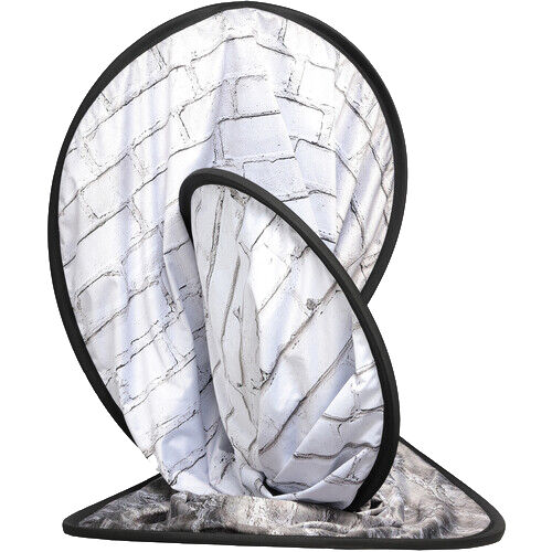 Manfrotto LL LB5707 Collapsible Background - White Brick/Gray Brick, 5 x 7'