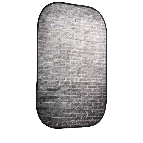 Manfrotto LL LB5707 Collapsible Background - White Brick/Gray Brick, 5 x 7'