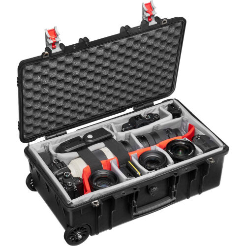 Manfrotto Pro Light Reloader Tough-55 Low Lid Carry-on Camera Rollerbag - Black