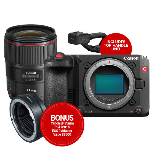 Canon EOS C50 Cinema EOS - Bonus EF 35mm F1.4 L Lens + EOS R Adaptor