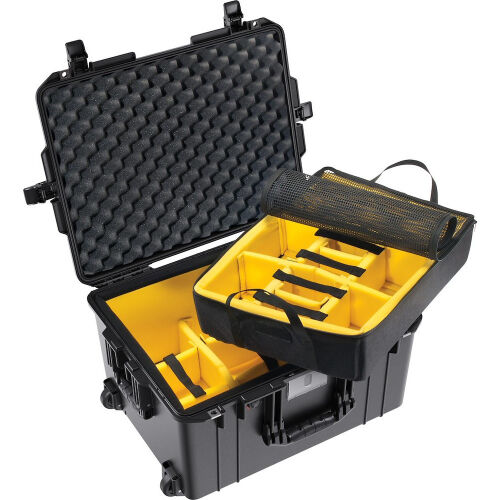 Pelican 1607 Air Case Black with Padded Dividers