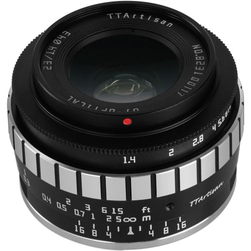 TTArtisan 23mm f/1.4 Lens for Sony E Mount - Black with Silver