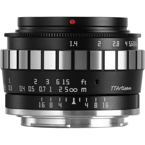 TTArtisan 23mm f/1.4 Lens for Sony E Mount - Black with Silver