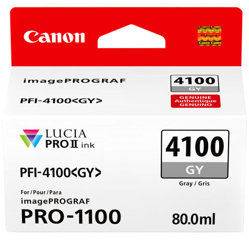 Canon PFI-4100 Grey Pigment Ink Tank - 80mL