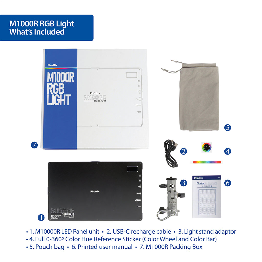 Phottix M1000 RGB Panel LED Light