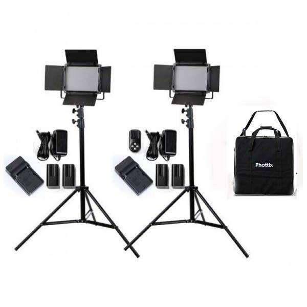 Phottix Kali 50RA LED Light Twin Kit - Including Batteries & Charger